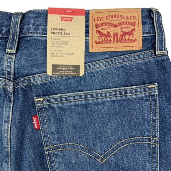 NWT LEVI'S Low Pro Straight Women's Jeans Size 28 Breathe Out Medium Wash - Picture 7 of 8